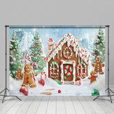 Lofaris Gingerbread Winter Wonderland Christmas Backdrop