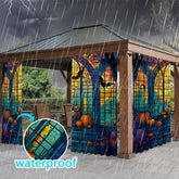 Lofaris Glasshouse Bats Waterproof Printed Outdoor Curtains