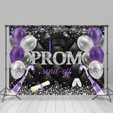 Lofaris Glitter Balloons Prom Send Off Congrats Grad Backdrop