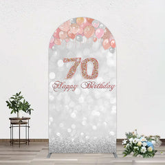 Lofaris Glitter Bokeh Balloons Happy Birthday Arch Backdrop