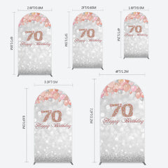 Lofaris Glitter Bokeh Balloons Happy Birthday Arch Backdrop