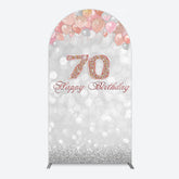 Lofaris Glitter Bokeh Balloons Happy Birthday Arch Backdrop