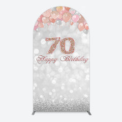 Lofaris Glitter Bokeh Balloons Happy Birthday Arch Backdrop
