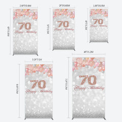 Lofaris Glitter Bokeh Balloons Happy Birthday Rectangle Backdrop