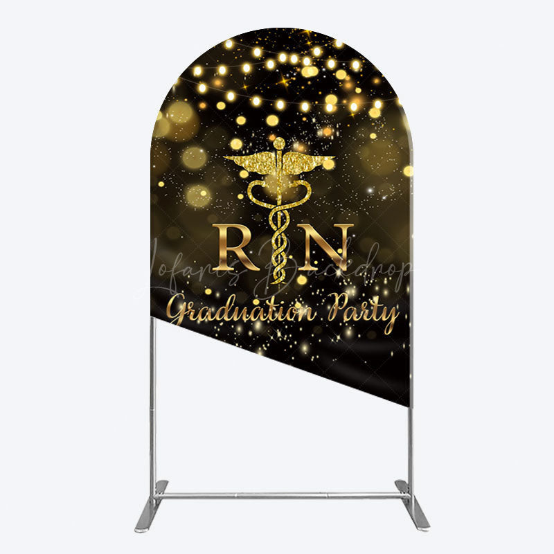 Lofaris Glitter Bokeh Nurse Graduation Party Arch Backdrop