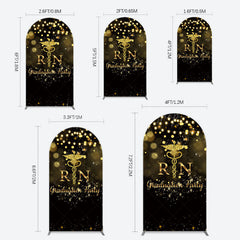 Lofaris Glitter Bokeh Nurse Graduation Party Arch Backdrop