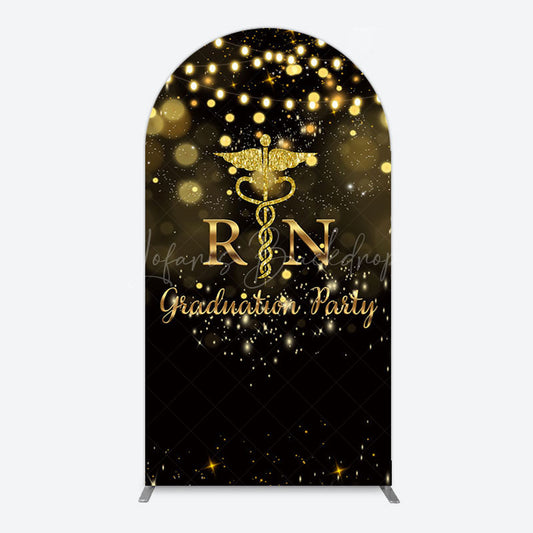 Lofaris Glitter Bokeh Nurse Graduation Party Arch Backdrop