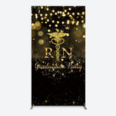 Lofaris Glitter Bokeh Nurse Graduation Party Rectangle Backdrop