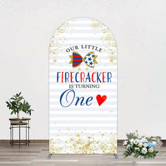 Lofaris Glitter Firecracker Holiday Birthday Arch Backdrop