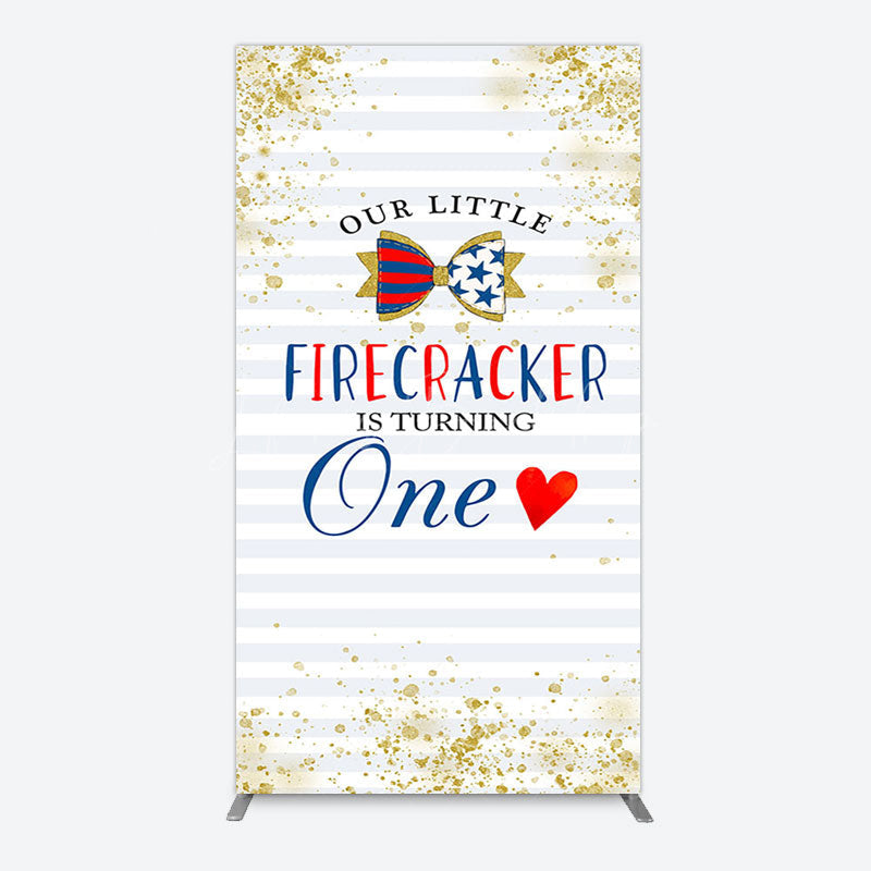 Lofaris Glitter Firecracker Holiday Birthday Rectangle Backdrop