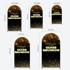 Lofaris Glitter Gold Class Reunion Anniversary Arch Backdrop