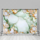 Lofaris Glitter Gold Green Marbling Photography Backdrop