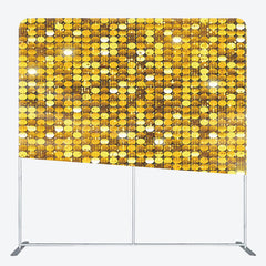 Lofaris Glitter Gold Sequins Dance Party Pillow Case Backdrop
