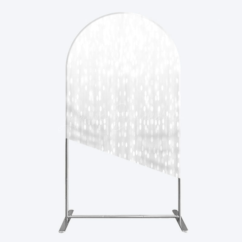 Lofaris Glitter Grey Bokeh Simple Photography Arch Backdrop