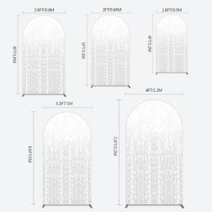 Lofaris Glitter Grey Bokeh Simple Photography Arch Backdrop