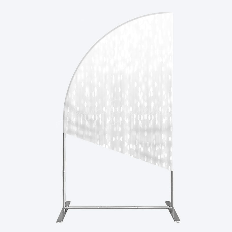 Lofaris Glitter Grey Bokeh Simple Photography Half Moon Arch Backdrop