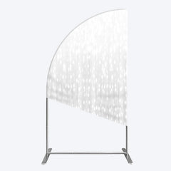 Lofaris Glitter Grey Bokeh Simple Photography Half Moon Arch Backdrop