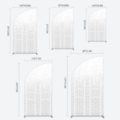 Lofaris Glitter Grey Bokeh Simple Photography Half Moon Arch Backdrop