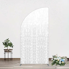 Lofaris Glitter Grey Bokeh Simple Photography Half Moon Arch Backdrop