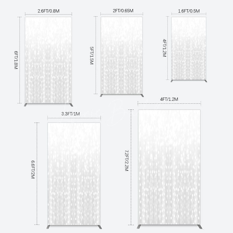Lofaris Glitter Grey Bokeh Simple Photography Rectangle Backdrop