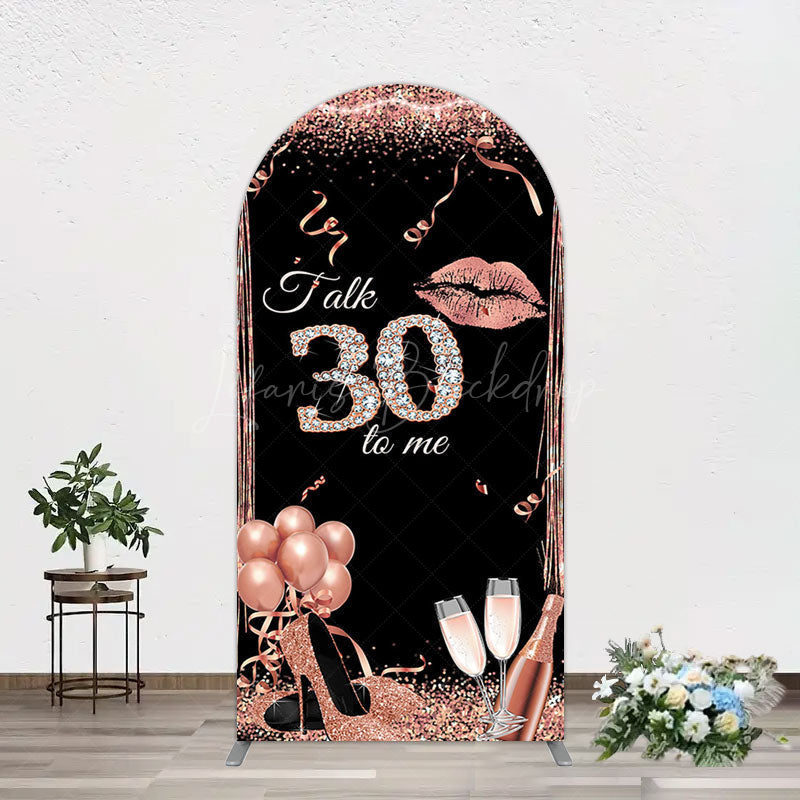 Lofaris Glitter High Heel Happy 30th Birthday Arch Backdrop