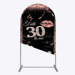 Lofaris Glitter High Heel Happy 30th Birthday Arch Backdrop