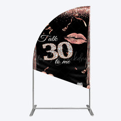 Lofaris Glitter High Heel Happy 30th Birthday Half Moon Arch Backdrop