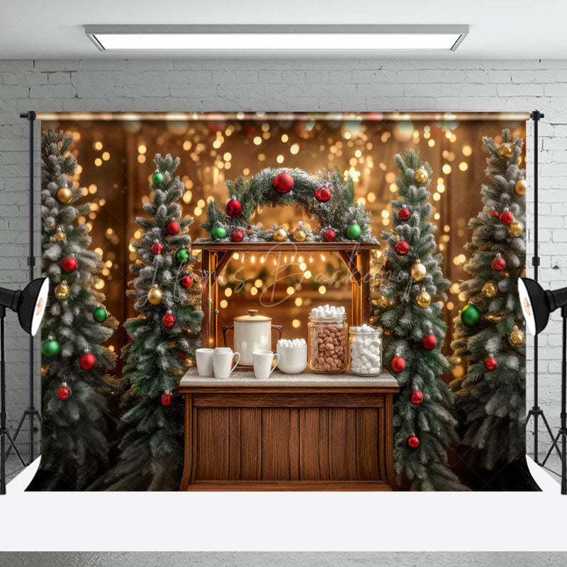 Lofaris Glitter Light Candy Bar Christmas Party Backdrop