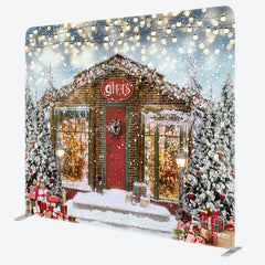 Lofaris Glitter Light Tree Gift Double-Sided Square Backdrop