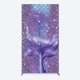 Lofaris Glitter Mermaid Purple Summer Vibe Rectangle Backdrop