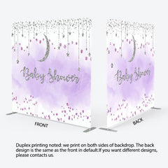 Lofaris Glitter Moon Baby Shower Square Tension Backdrop