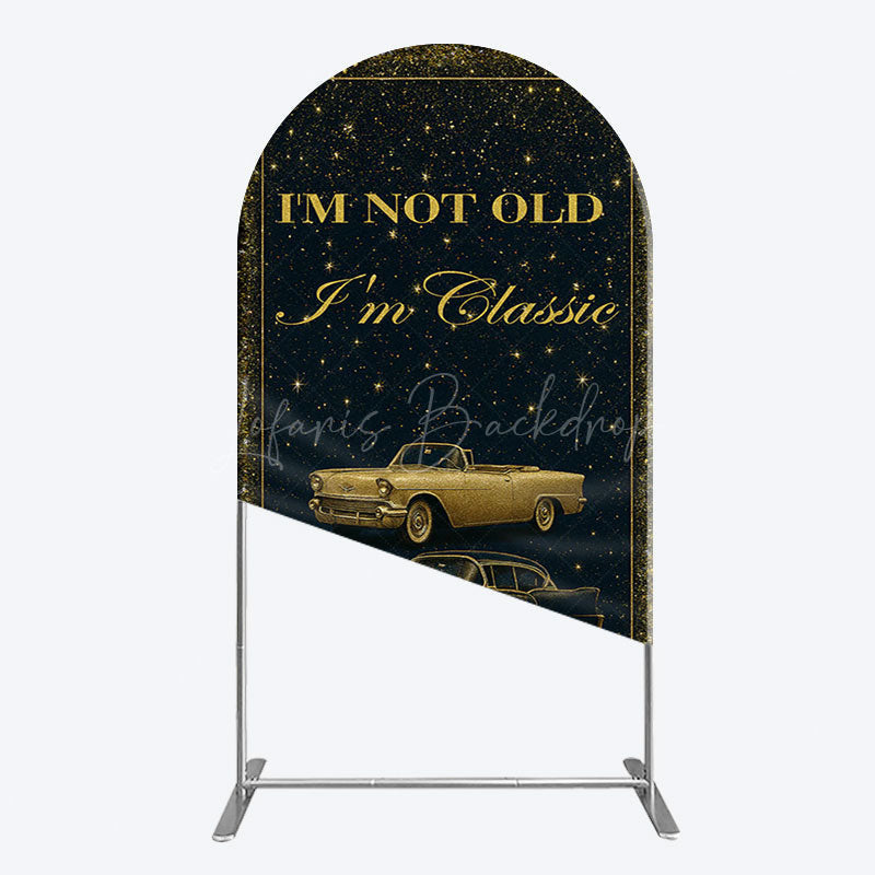 Lofaris Glitter Not Old But Classic Birthday Arch Backdrop