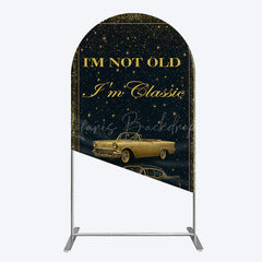 Lofaris Glitter Not Old But Classic Birthday Arch Backdrop