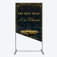 Lofaris Glitter Not Old But Classic Birthday Rectangle Backdrop