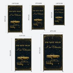 Lofaris Glitter Not Old But Classic Birthday Rectangle Backdrop