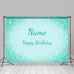 Lofaris Glitter personalized Name Happy Birthday Backdrop