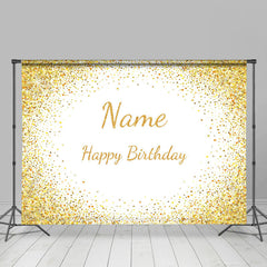 Lofaris Glitter personalized Name Happy Birthday Backdrop