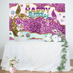 Lofaris Glitter Special Mermaid Tail Birthday Backdrop