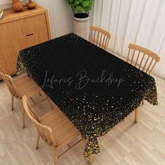 Lofaris Glittering Gold Disk Centerpiece Rectangle Tablecloth