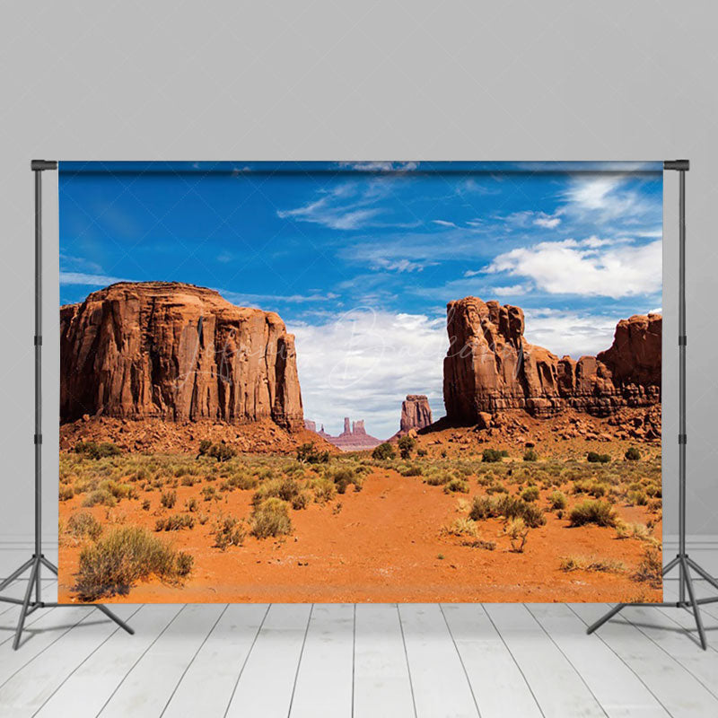 Lofaris Gobi Desert Blue Sky Clouds Photography Backdrop