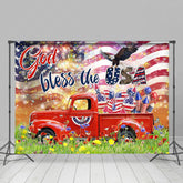 Lofaris God Bless The USA Truck Eagle Photography Backdrop