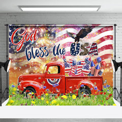 Lofaris God Bless The USA Truck Eagle Photography Backdrop