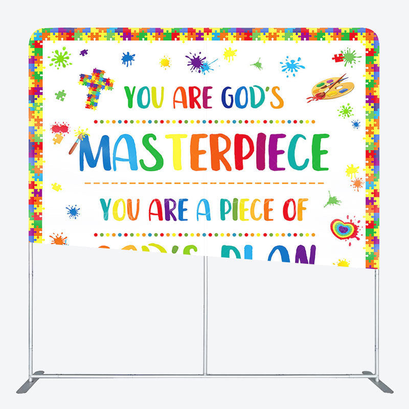 Lofaris Gods Plan Puzzle Birthday Tension Fabric Backdrop
