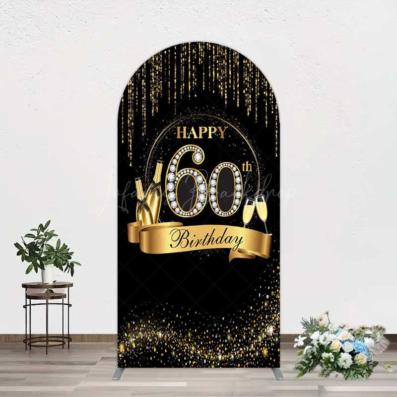 Lofaris Gold 60Th Birthday Women Arch Backdrop