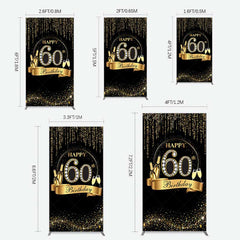 Lofaris Gold 60Th Birthday Women Rectangle Backdrop