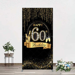 Lofaris Gold 60Th Birthday Women Rectangle Backdrop