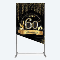 Lofaris Gold 60Th Birthday Women Rectangle Backdrop