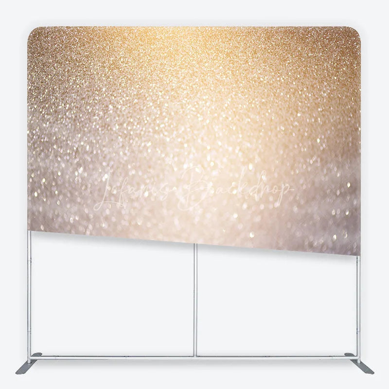 Lofaris Gold and Silver Glitter Bokeh Tension Fabric Backdrop Glamour Sparkle Photography Background