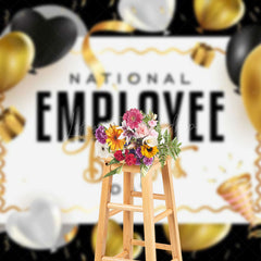 Lofaris Gold Balloon National Employee Benefits Day Backdrop