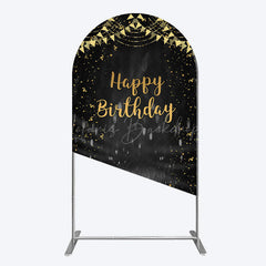 Lofaris Gold Balloons Glitter Bokeh Birthday Arch Backdrop